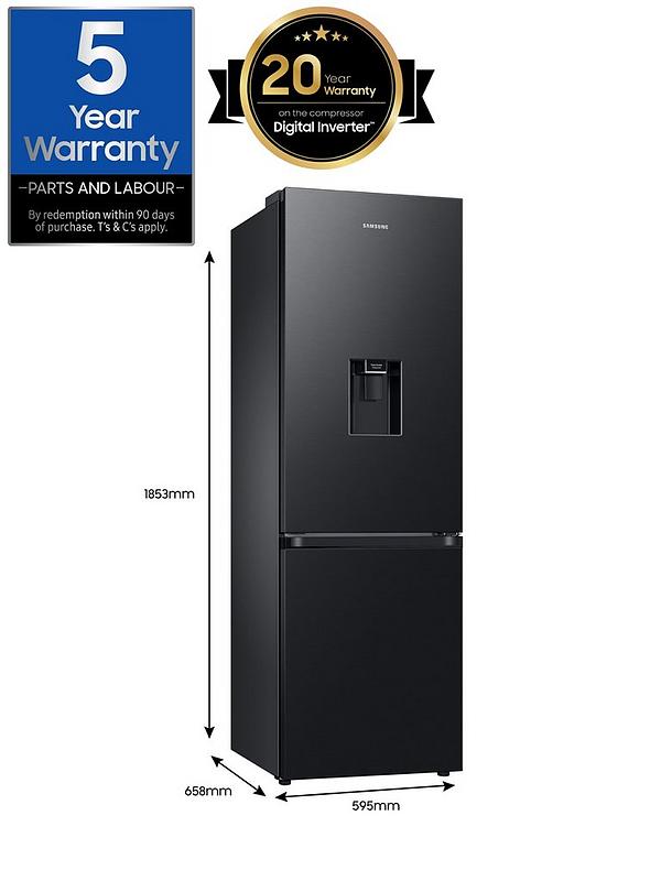 Samsung RB7300T RB34C632EBN/EU Classic Fridge Freezer with Non Plumbed Water Dispenser - E Rated - Black - Image 7